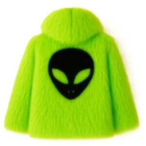 Star Blvd - Believe in the Unknown Green Faux Fur Coat